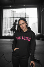 MR LOIBA Hoodie – Black with Neon Pink Logo