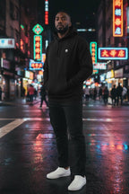 MR LOIBA Hoodie – Black with White Logo